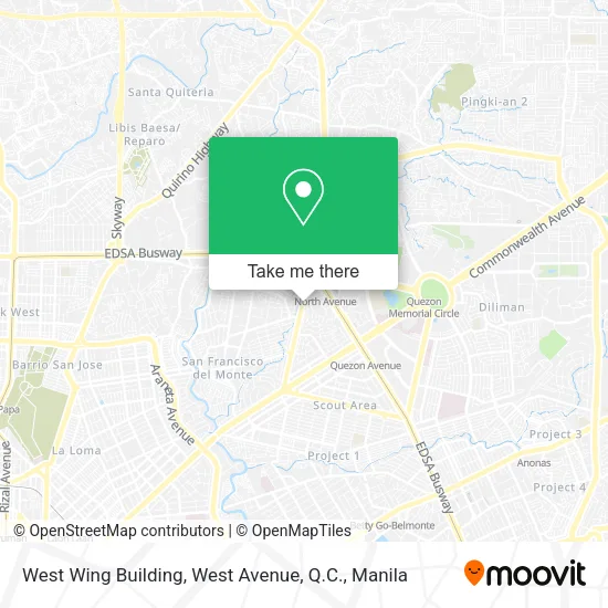 West Wing Building, West Avenue, Q.C. map