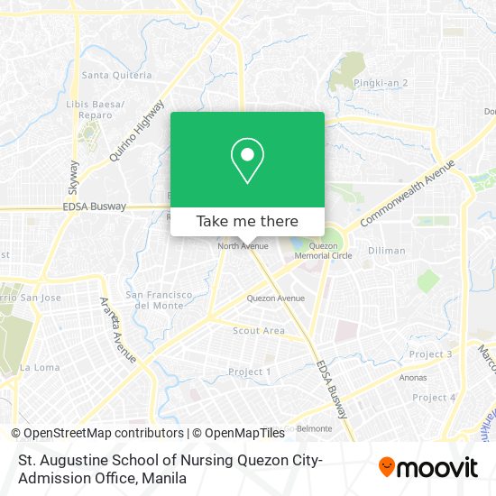 St. Augustine School of Nursing Quezon City-Admission Office map