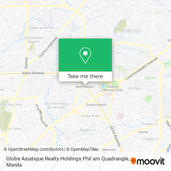 Globe Asiatique Realty Holdings Phil am Quadrangle map