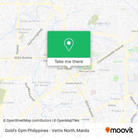 Gold's Gym Philippines - Vertis North map