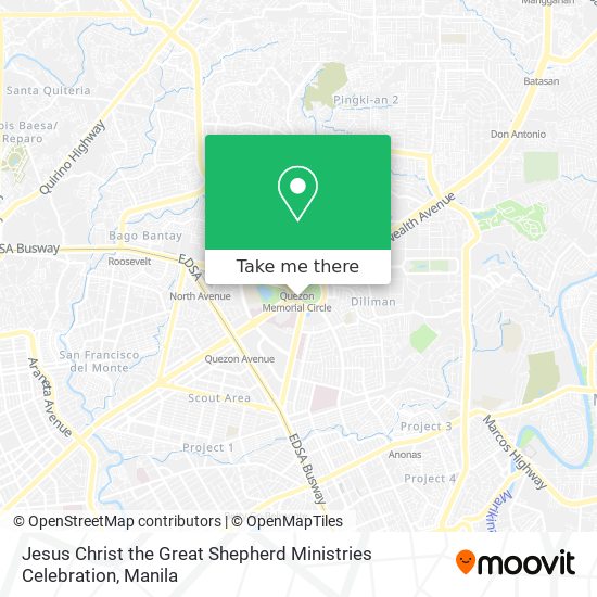 Jesus Christ the Great Shepherd Ministries Celebration map