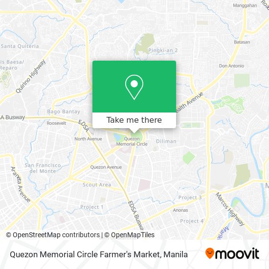 Quezon Memorial Circle Farmer's Market map