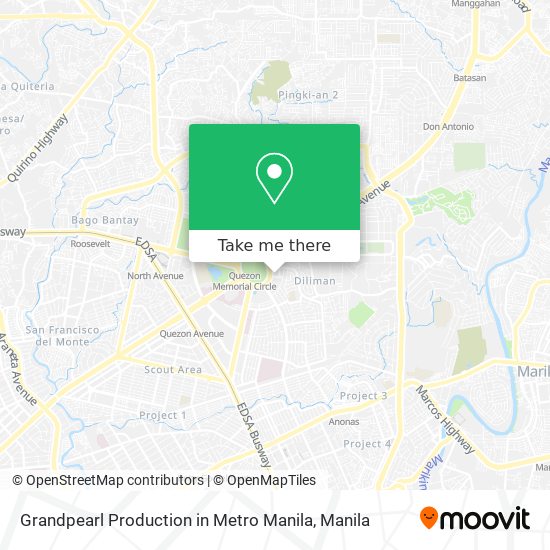 Grandpearl Production in Metro Manila map