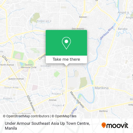 Under Armour Southeast Asia Up Town Centre map