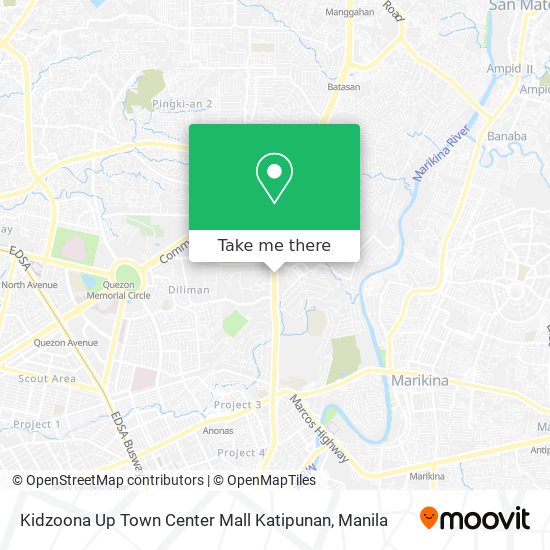 Kidzoona Up Town Center Mall Katipunan map