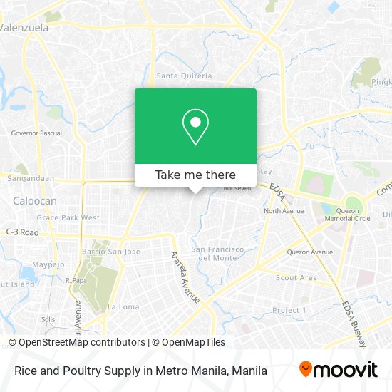 Rice and Poultry Supply in Metro Manila map