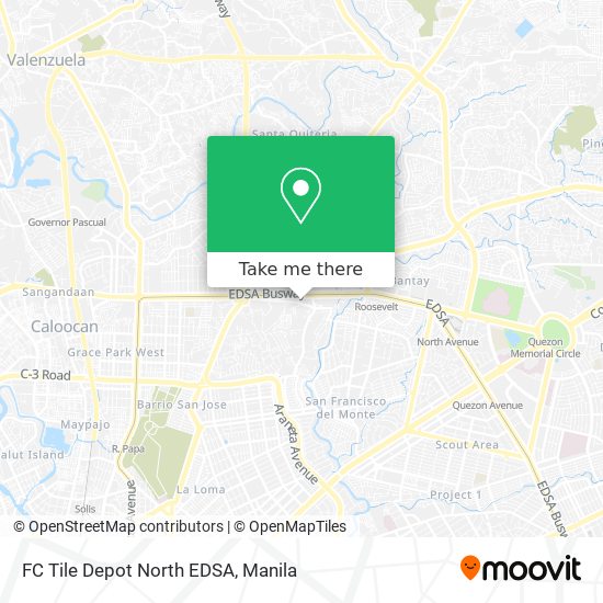 FC Tile Depot North EDSA map