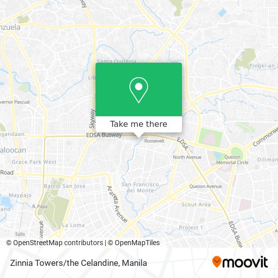 Zinnia Towers/the Celandine map
