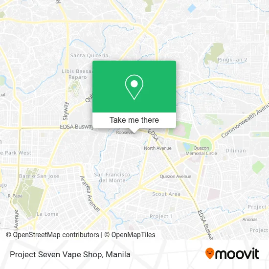 Project Seven Vape Shop map
