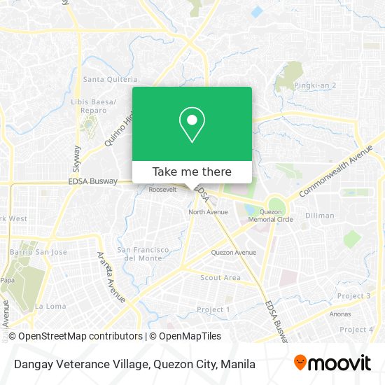 Dangay Veterance Village, Quezon City map