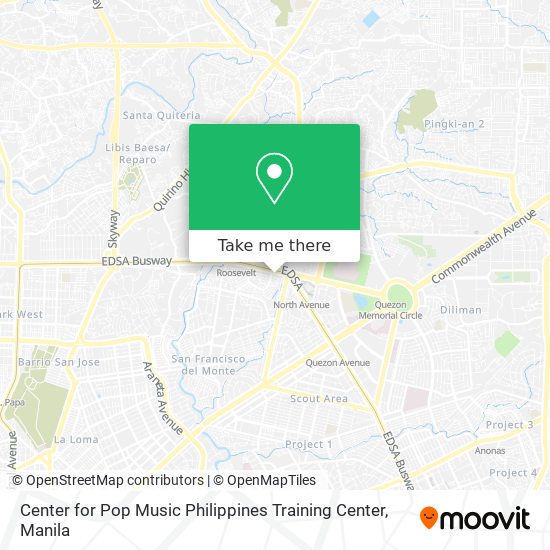 Center for Pop Music Philippines Training Center map