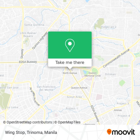 Wing Stop, Trinoma map