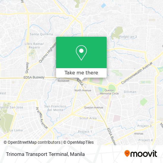 Trinoma Transport Terminal map