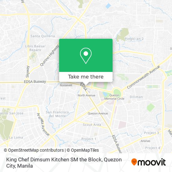 King Chef Dimsum Kitchen SM the Block, Quezon City map