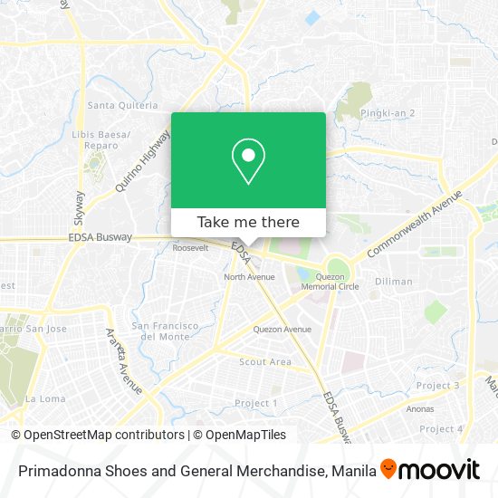 Primadonna Shoes and General Merchandise map