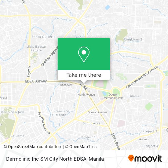 Dermclinic Inc-SM City North EDSA map