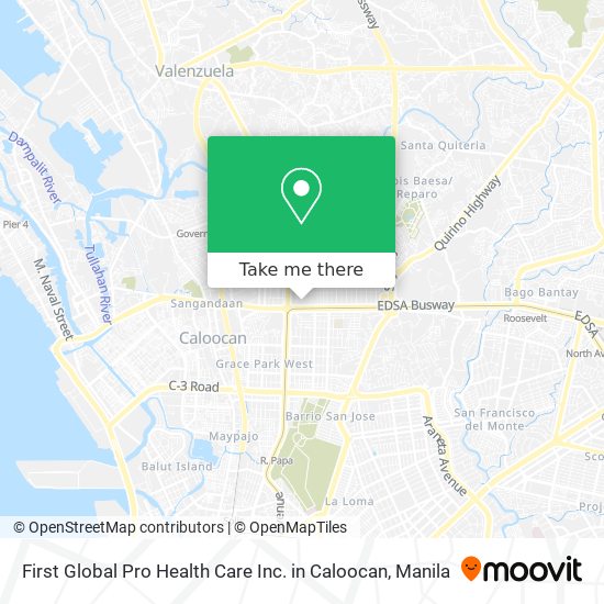 First Global Pro Health Care Inc. in Caloocan map