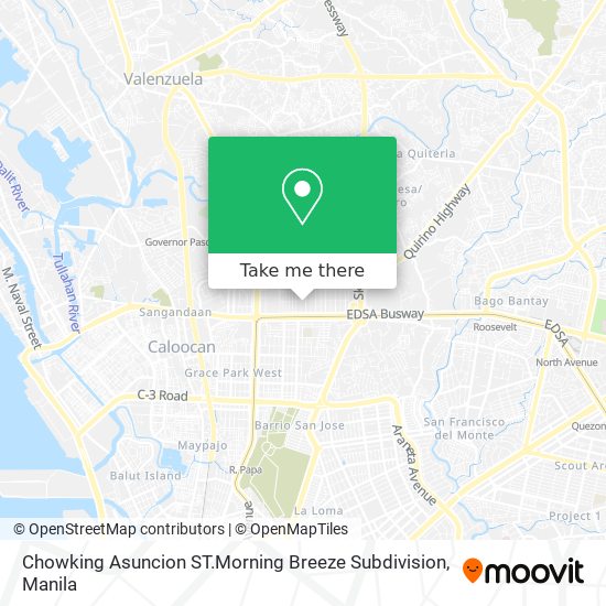 Chowking Asuncion ST.Morning Breeze Subdivision map