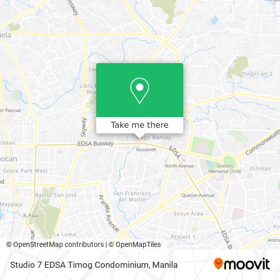 Studio 7 EDSA Timog Condominium map