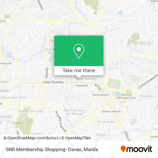 SNR Membership Shopping- Davao map