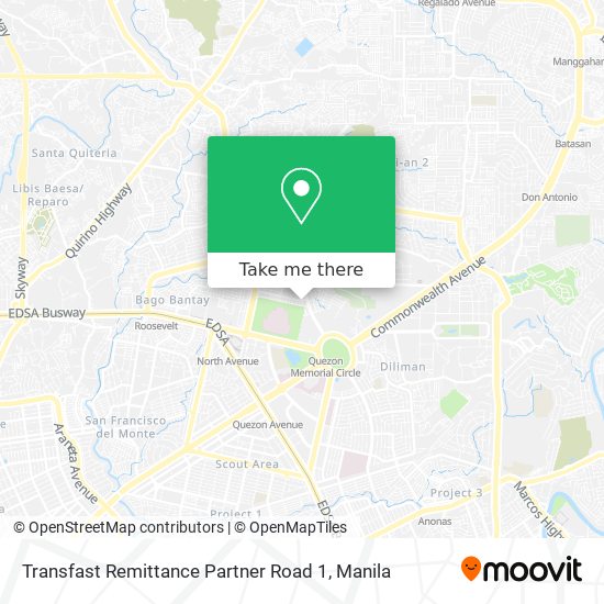Transfast Remittance Partner Road 1 map