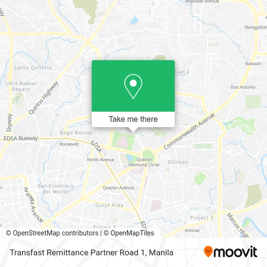 Transfast Remittance Partner Road 1 map