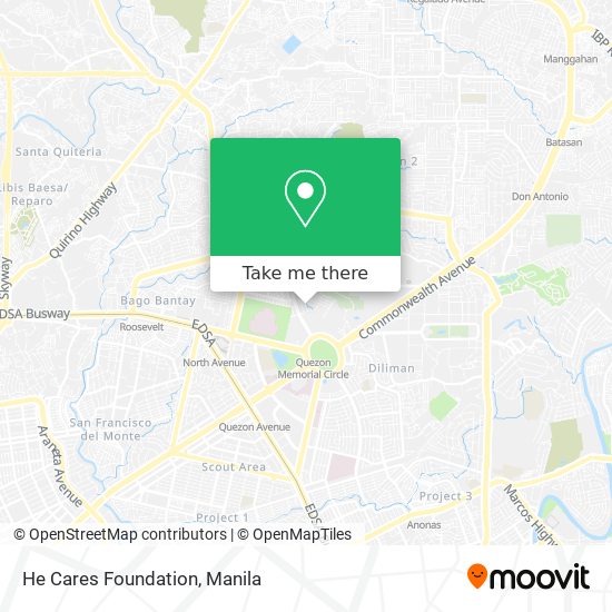 He Cares Foundation map