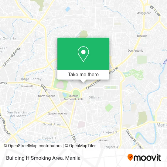 Building H Smoking Area map