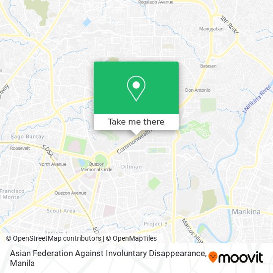 Asian Federation Against Involuntary Disappearance map