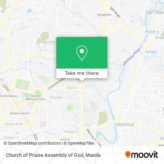Church of Praise Assembly of God map