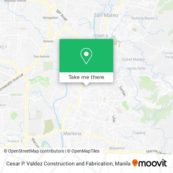 Cesar P. Valdez Construction and Fabrication map