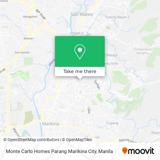 Monte Carlo Homes Parang Marikina City map