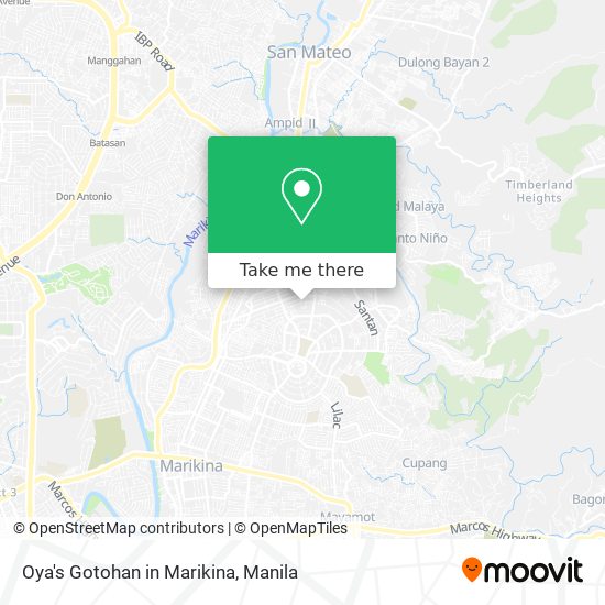 Oya's Gotohan in Marikina map