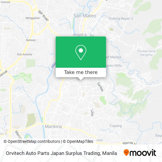 Orvitech Auto Parts Japan Surplus Trading map