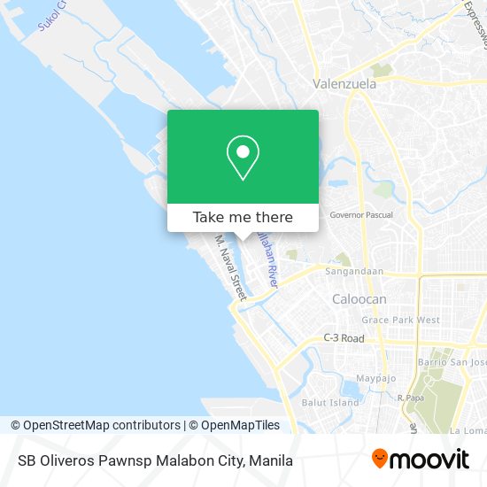 SB Oliveros Pawnsp Malabon City map