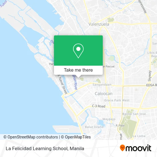 La Felicidad Learning School map