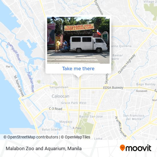 Malabon Zoo and Aquarium map
