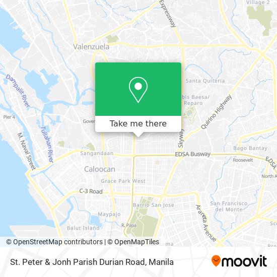 St. Peter & Jonh Parish Durian Road map