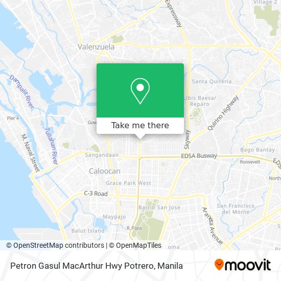 Petron Gasul MacArthur Hwy Potrero map