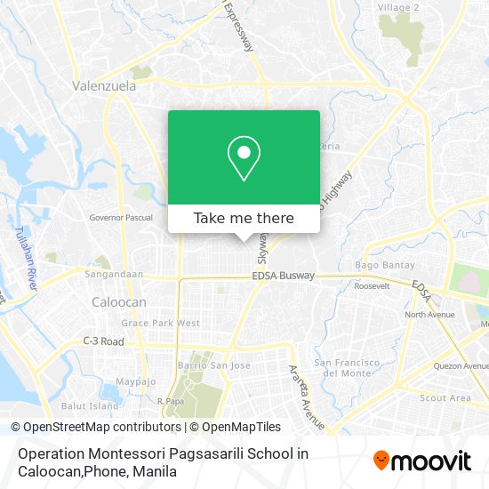 Operation Montessori Pagsasarili School in Caloocan,Phone map