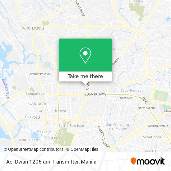 Aci Dwan 1206 am Transmitter map