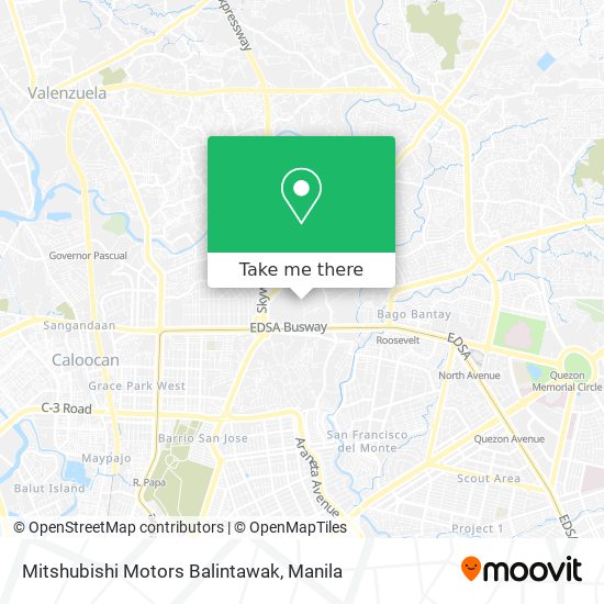 Mitshubishi Motors Balintawak map