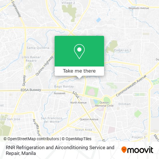 RNR Refrigeration and Airconditioning Service and Repair map