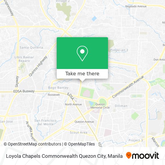 Loyola Chapels Commonwealth Quezon City map