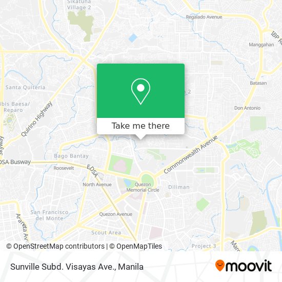 Sunville Subd. Visayas Ave. map