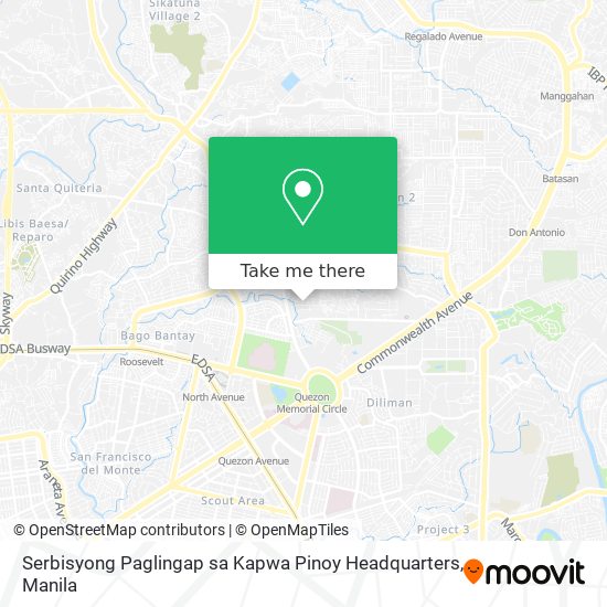 Serbisyong Paglingap sa Kapwa Pinoy Headquarters map