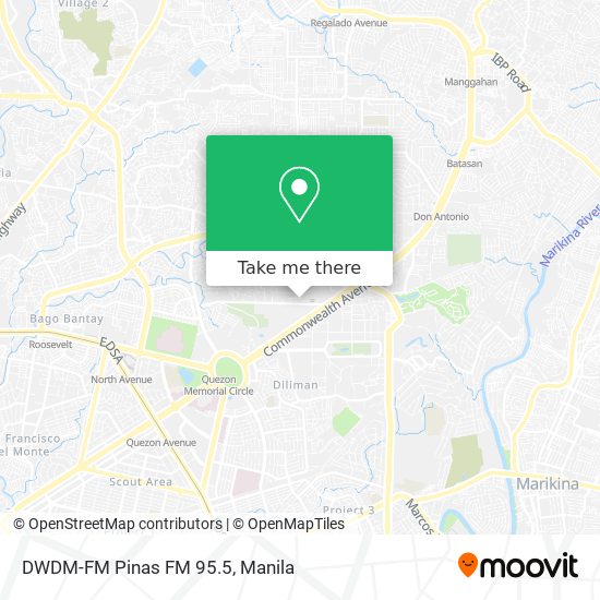 DWDM-FM Pinas FM 95.5 map