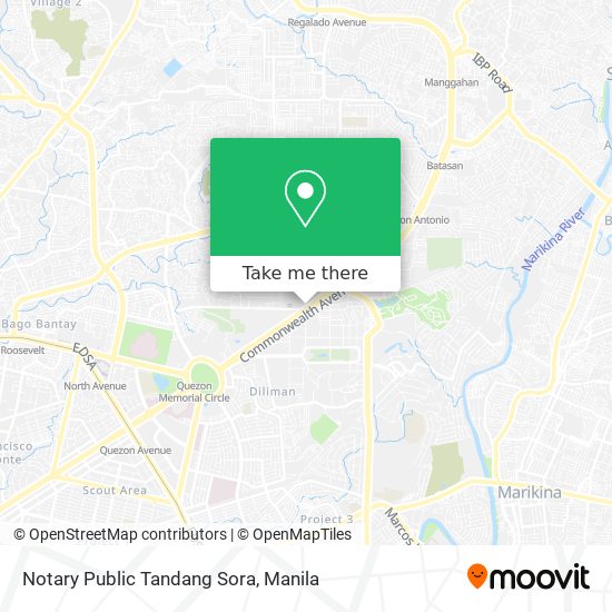 Notary Public Tandang Sora map