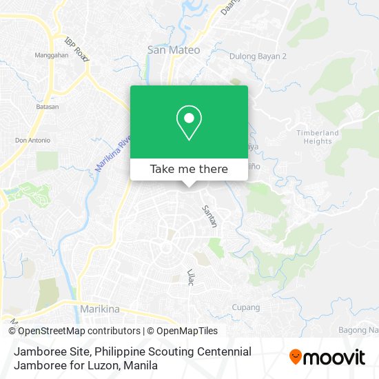 Jamboree Site, Philippine Scouting Centennial Jamboree for Luzon map