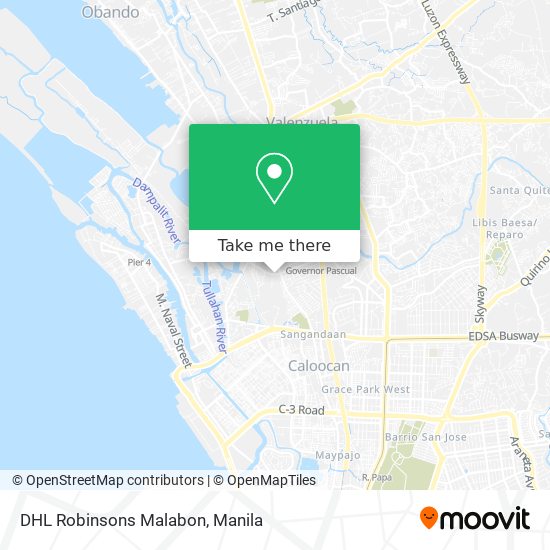 DHL Robinsons Malabon map